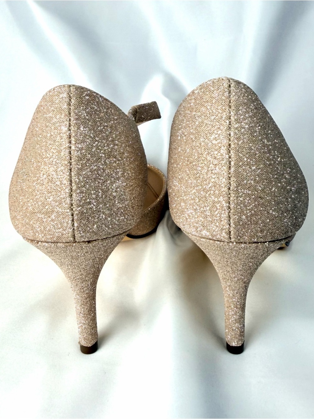 Nina New York Champagne Gold Shimmer Pointed-Toe Heels D’Orsay Pumps Size 7 NWOB - Picture 9 of 10